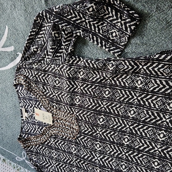 Beach Cover up or just beautiful shirt Bohemian beach Tunic beaded - Picture 3 of 8